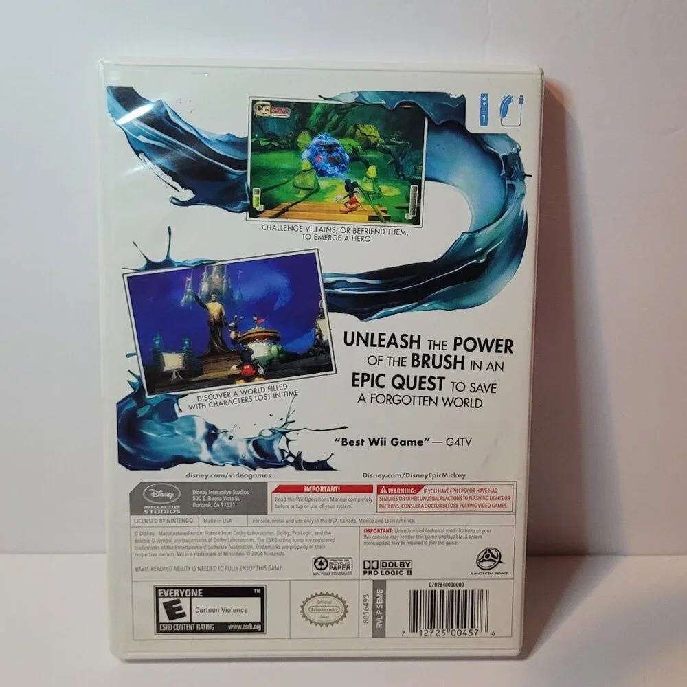 Disney Epic Mickey Wii Game